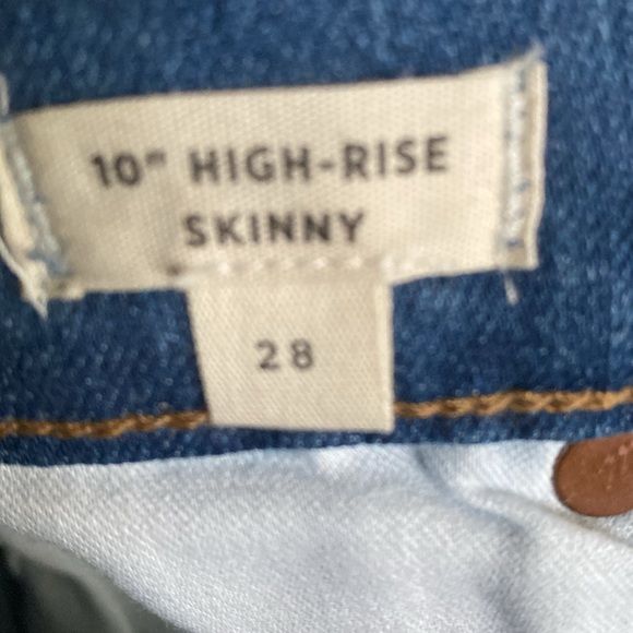 MADEWELL 10” High Rise Skinny Jeans in Demit Wash / Size 28 / NWT - Picture 9 of 9